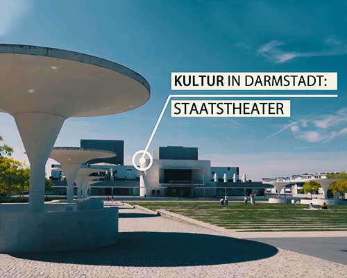 das Staatstheater in Darmstadt
